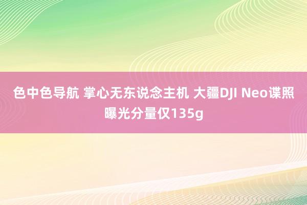 色中色导航 掌心无东说念主机 大疆DJI Neo谍照曝光分量仅135g