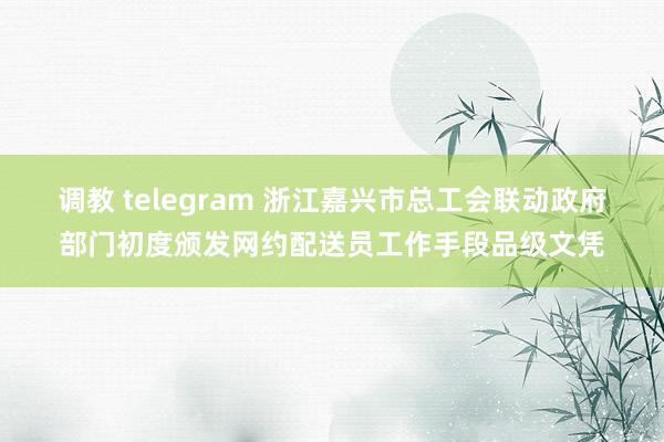 调教 telegram 浙江嘉兴市总工会联动政府部门初度颁发网约配送员工作手段品级文凭