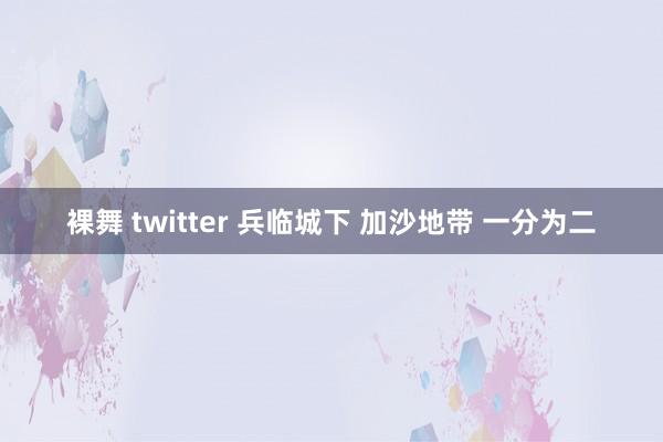 裸舞 twitter 兵临城下 加沙地带 一分为二