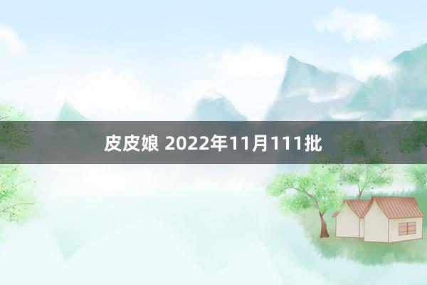 皮皮娘 2022年11月111批